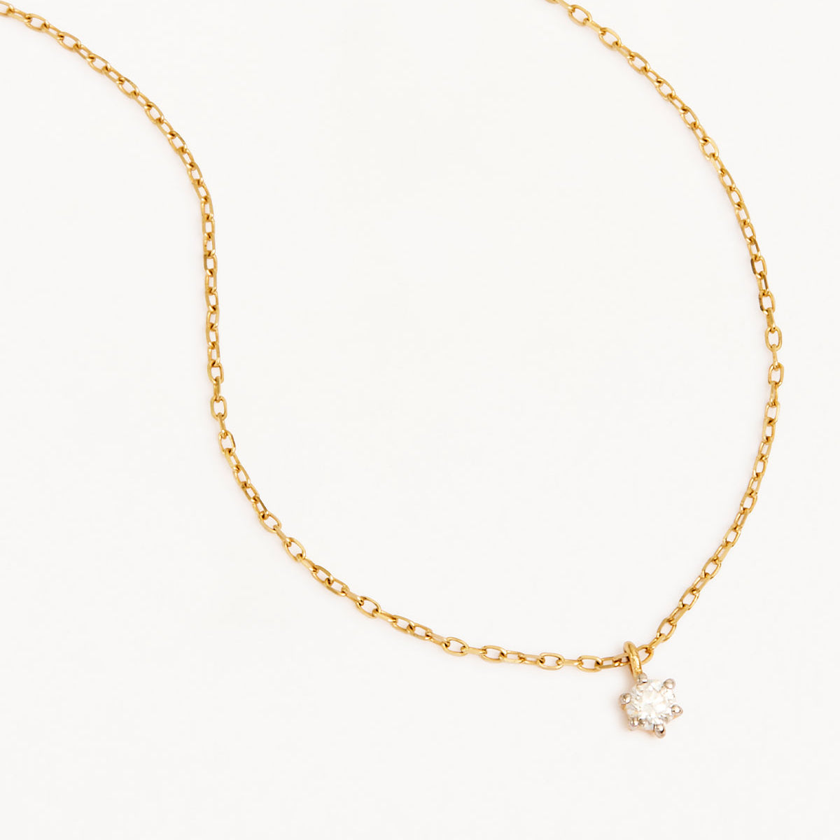 14k Solid Gold Sweet Droplet Diamond Necklace – by charlotte
