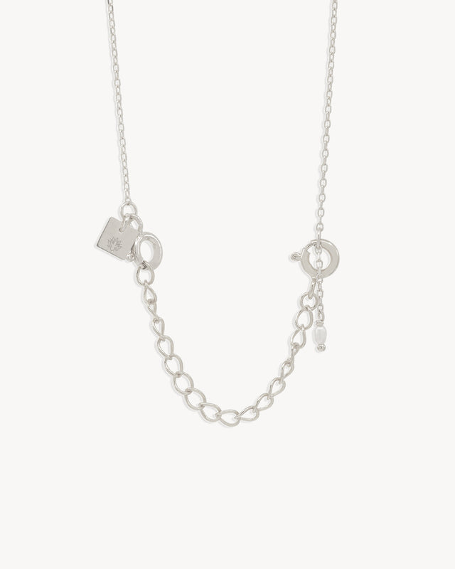 14k Solid White Gold Necklace Extender