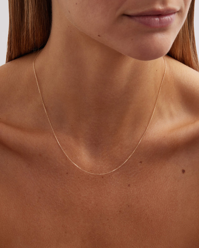 9k Solid Gold 18" Signature Chain Necklace
