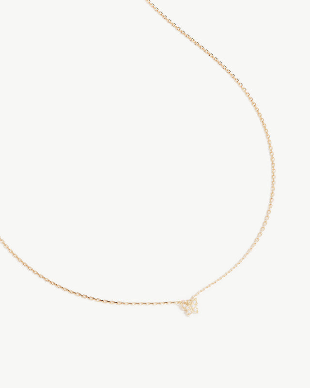 9k Solid Gold Fly With Me Lab-Grown Diamond Necklace