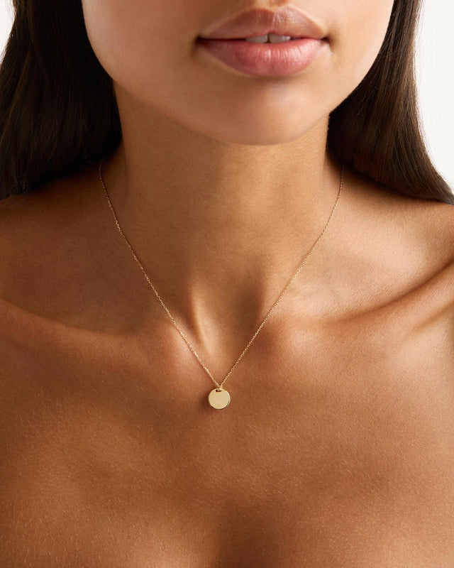 14k Solid Gold Live in Light Small Necklace