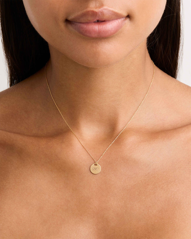 14k Solid Gold Forever And Always Engravable Small Necklace