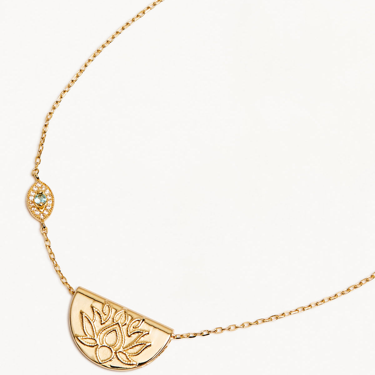 Eye of Peace Lotus Necklace Buy Now, Pay Later By Charlotte by