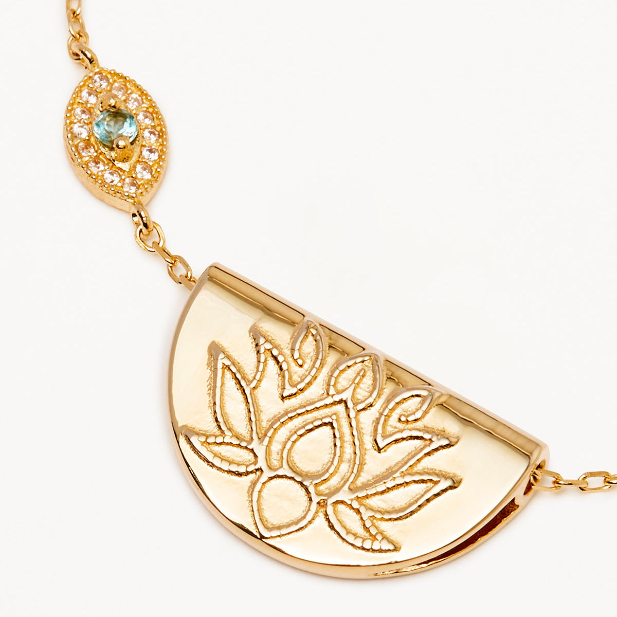 Eye of Peace Lotus Necklace Buy Now, Pay Later By Charlotte by