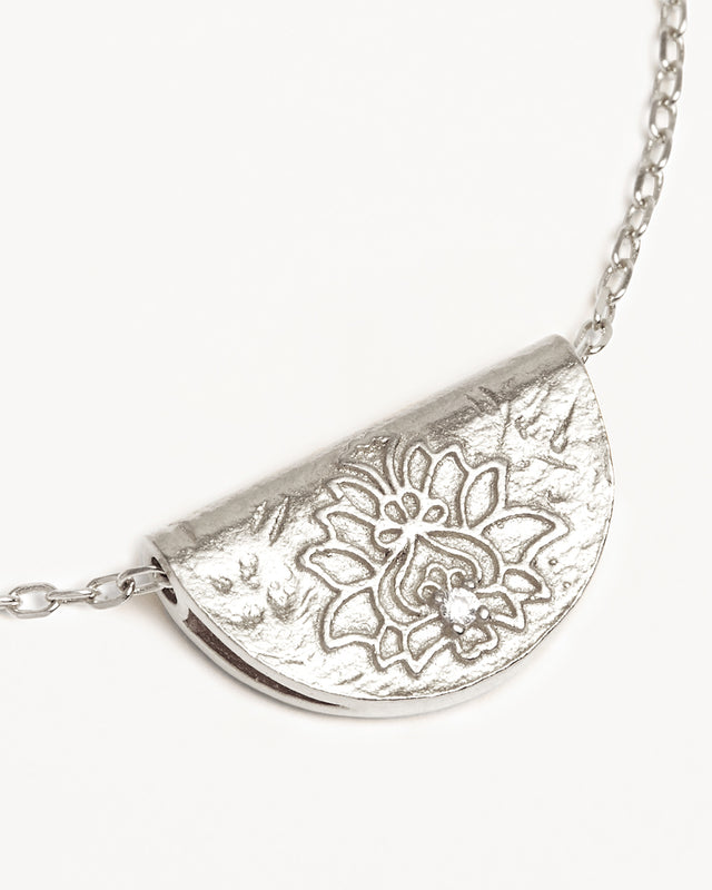 Sterling Silver Blessed Lotus Necklace