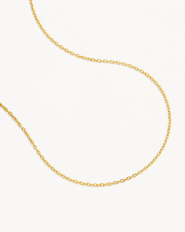 14k Solid Gold 18" Rolo Chain Necklace