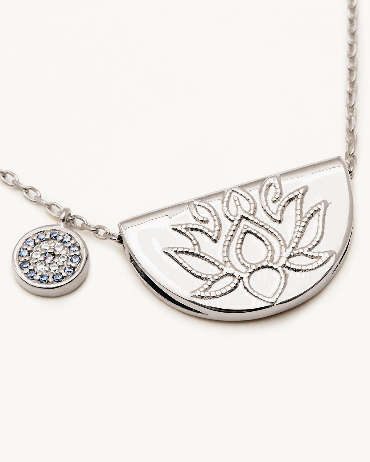 Sterling Silver Lotus Flower Necklace | Fast Delivery Crafted by Silvery