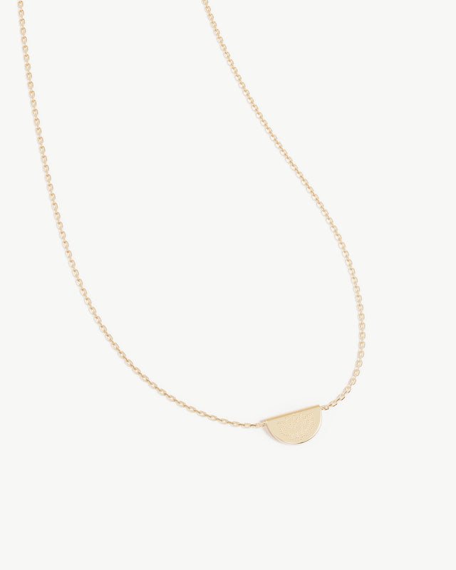 9k Solid Gold Lotus Necklace