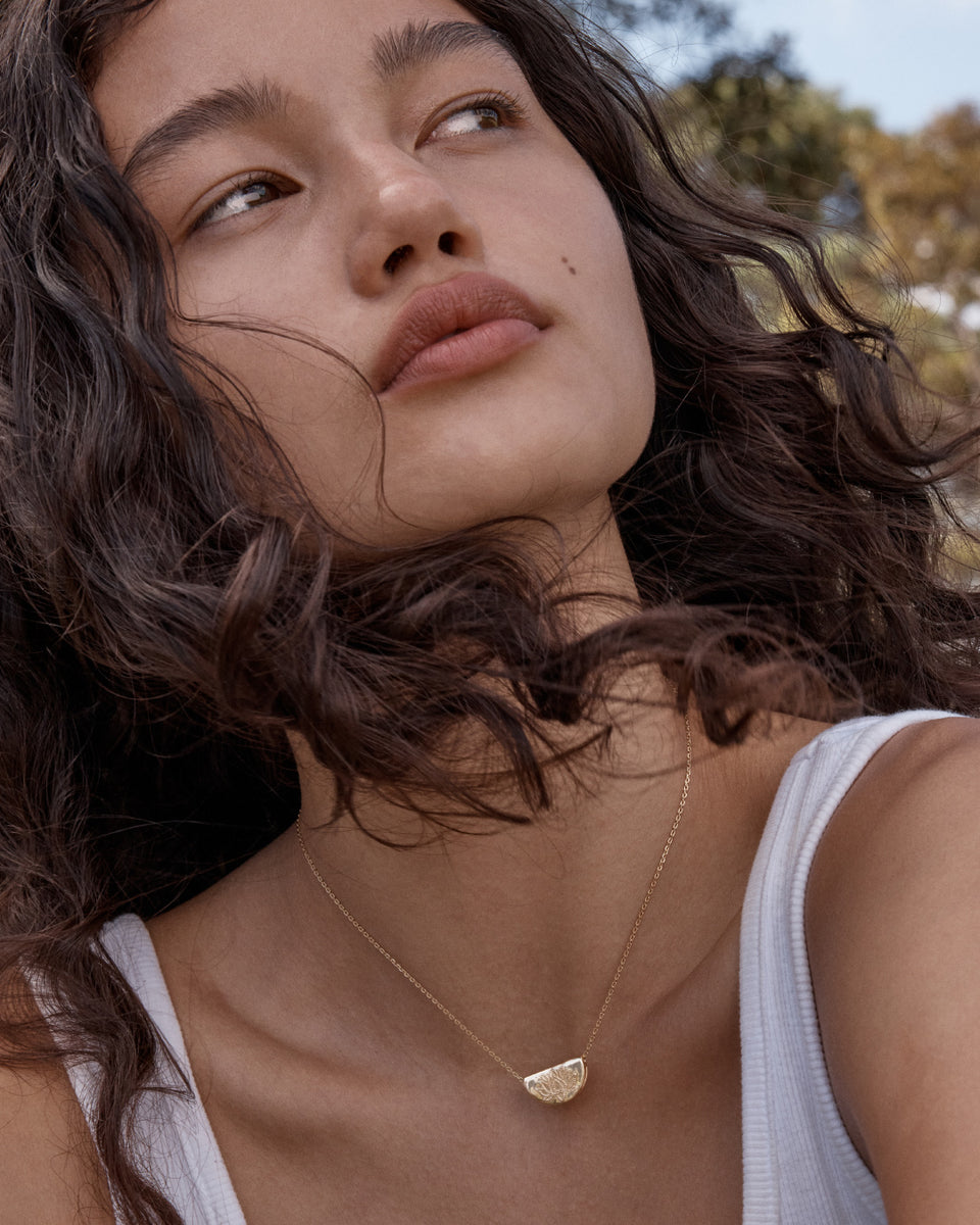 BY CHARLOTTE LOTUS LONG NECKLACE GOLD main image 1