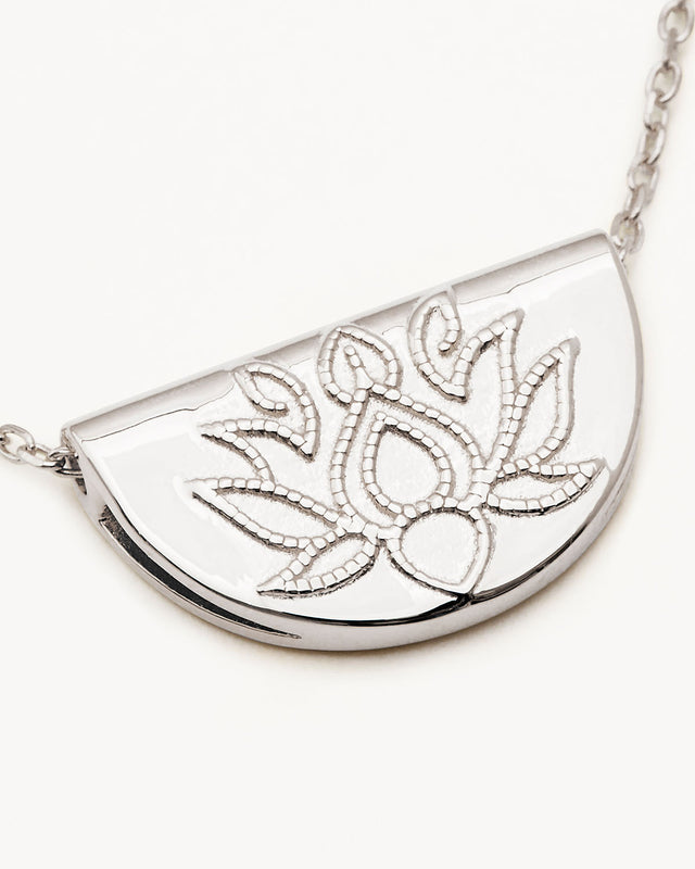Sterling Silver Lotus Short Necklace