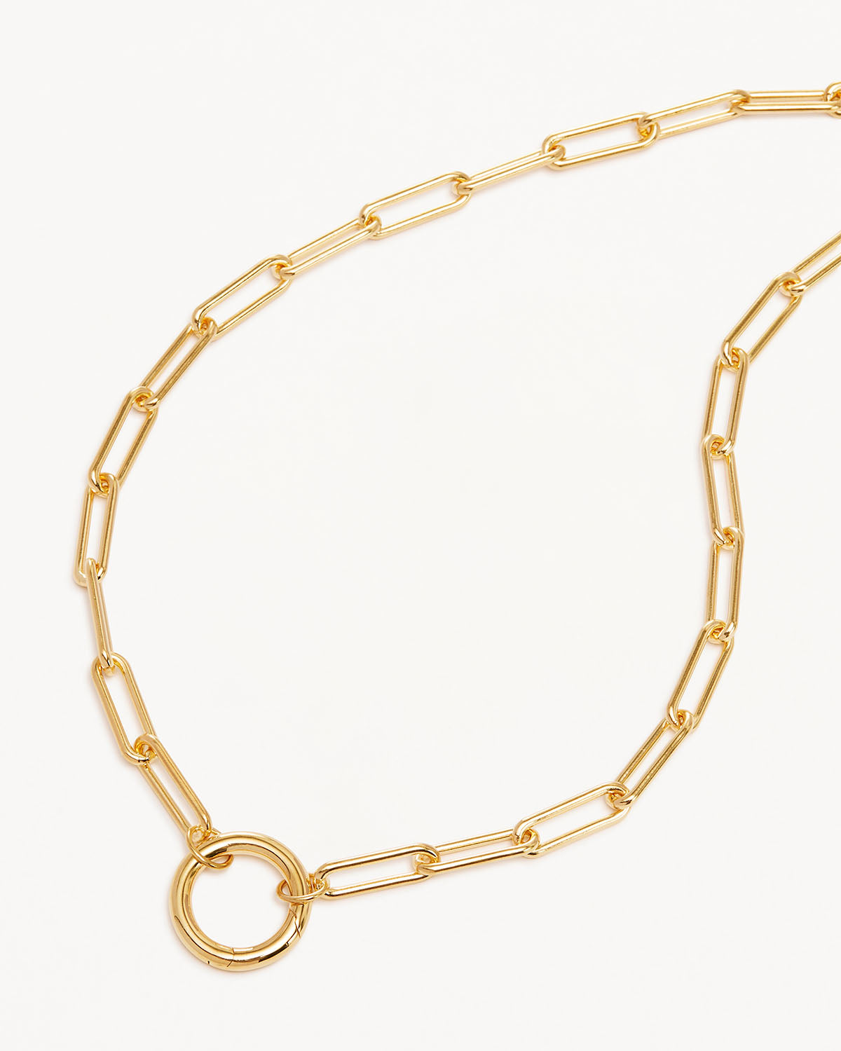 Kirsty 18k Solid Gold Hollow Paperclip Chain Necklace – Sachelle Collective