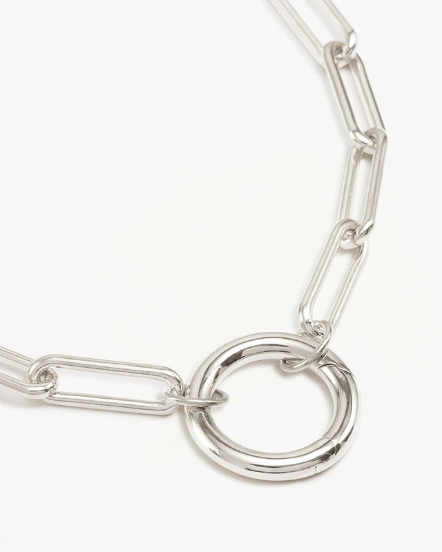 Sterling Silver 18" With Love Annex Link Necklace