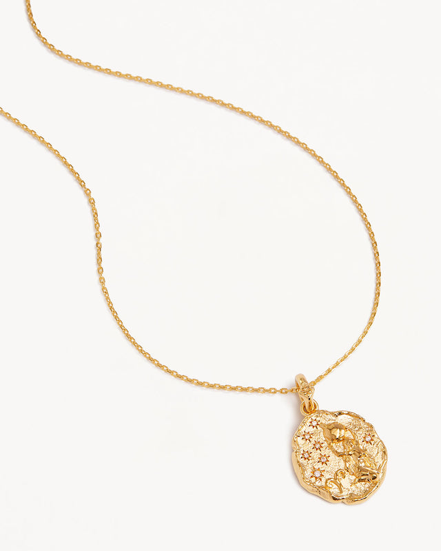 18k Gold Vermeil She is Zodiac Necklace - Aries