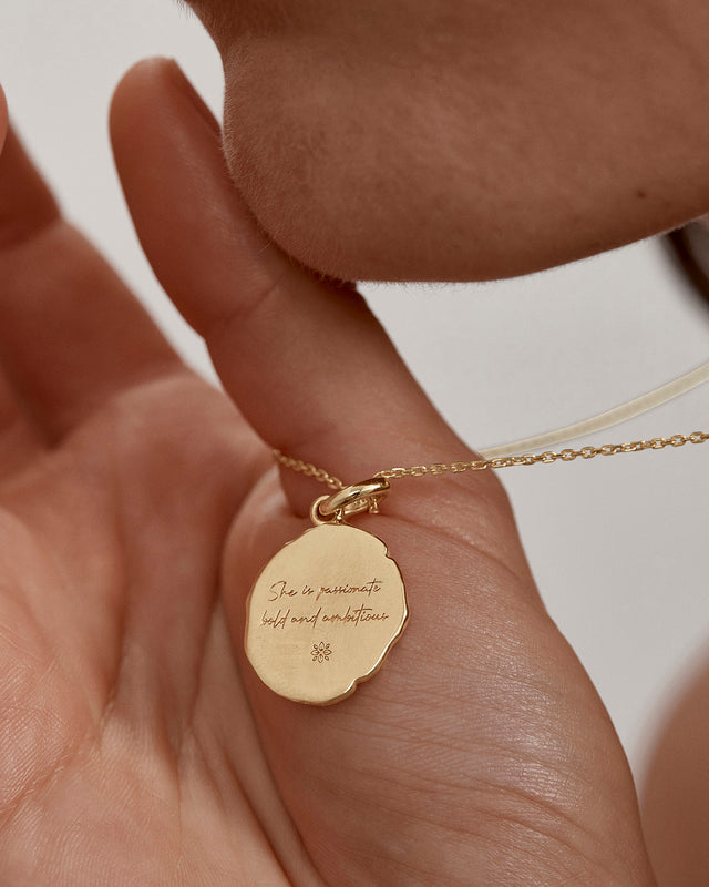 18k Gold Vermeil She is Zodiac Necklace - Aries