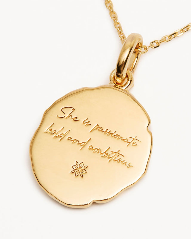 18k Gold Vermeil She is Zodiac Necklace - Aries