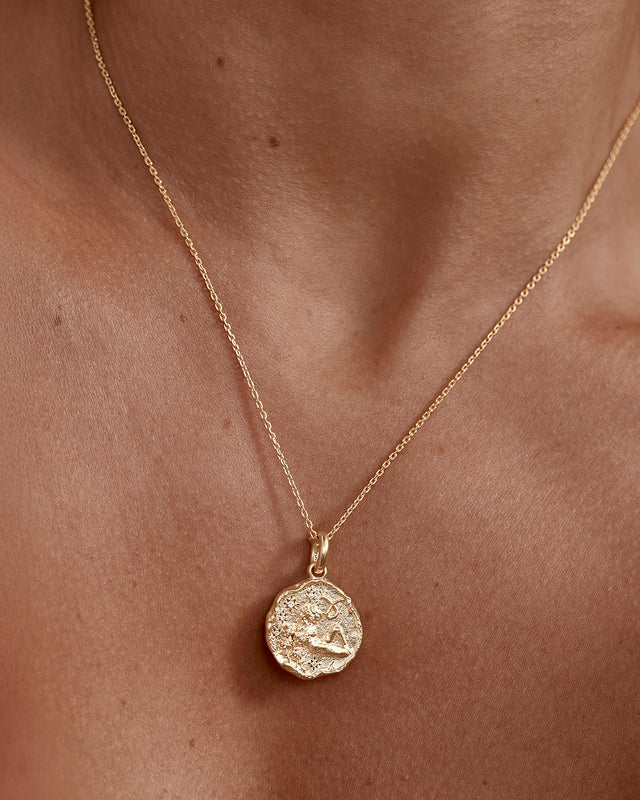 18k Gold Vermeil She is Zodiac Necklace - Taurus