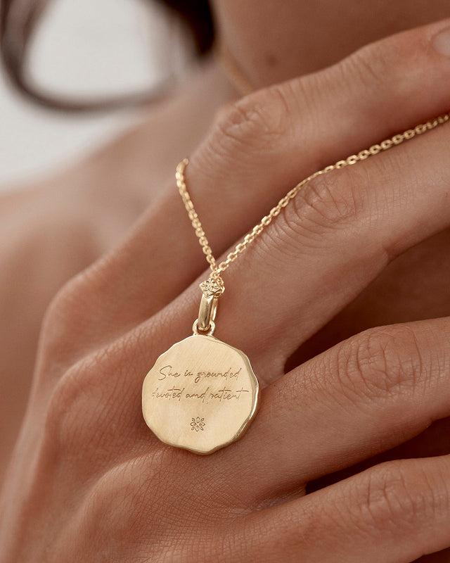 18k Gold Vermeil She is Zodiac Necklace - Taurus