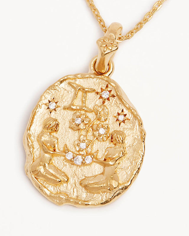 18k Gold Vermeil She is Zodiac Necklace - Gemini