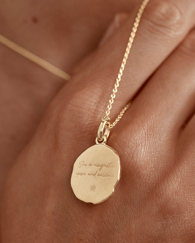 18k Gold Vermeil She is Zodiac Necklace - Gemini