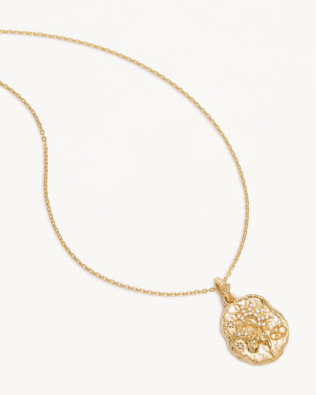 SHEA recycled crystal pendant necklace gold-plated