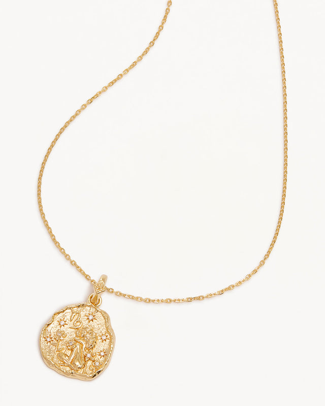 18k Gold Vermeil She is Zodiac Necklace - Capricorn