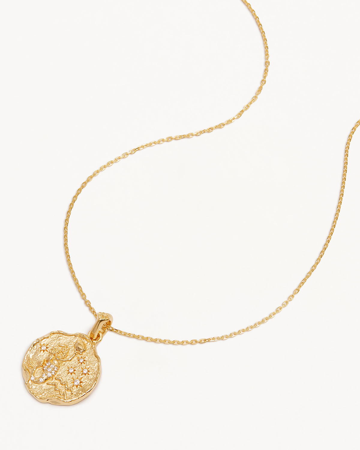 Gold Diamond Aries Zodiac Sign Necklace - MASSNOON