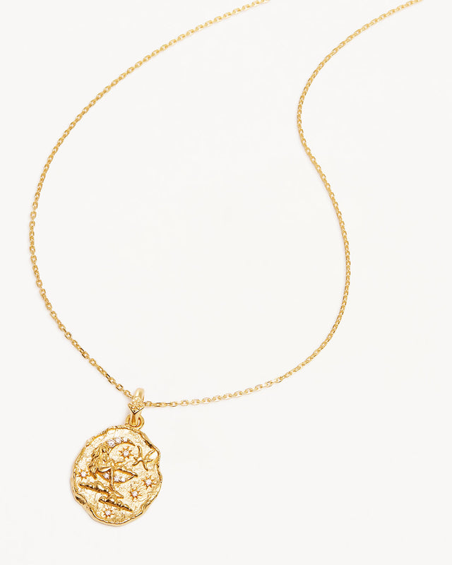 SHEA recycled crystal pendant necklace gold-plated