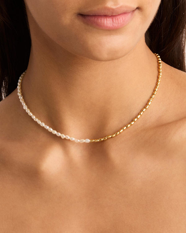 18k Gold Vermeil By Your Side Pearl Choker – by charlotte