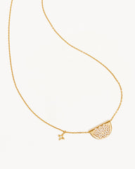 18k Gold Vermeil Live In Light Lotus Necklace