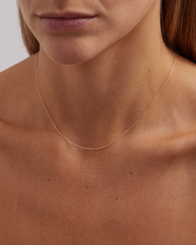 9k Solid Gold 16" Signature Chain Necklace