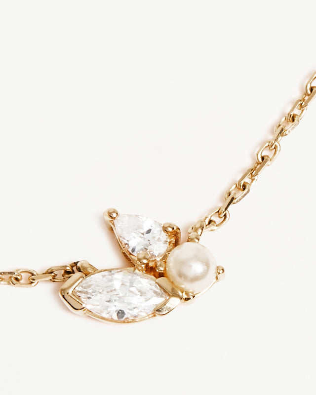 9k Solid Gold In Bloom Lab-Grown Diamond Necklace