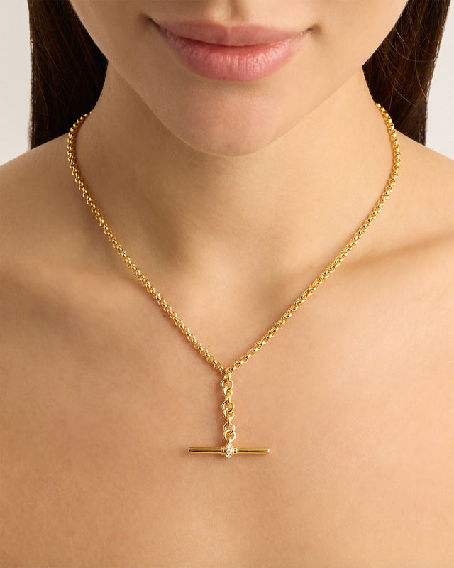 18k Gold Vermeil Muse Fob Chain Necklace