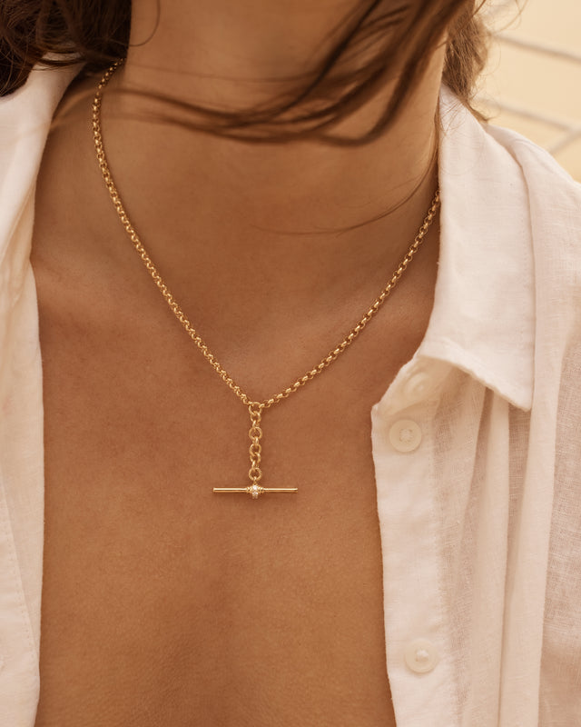 18k Gold Vermeil Muse Fob Chain Necklace