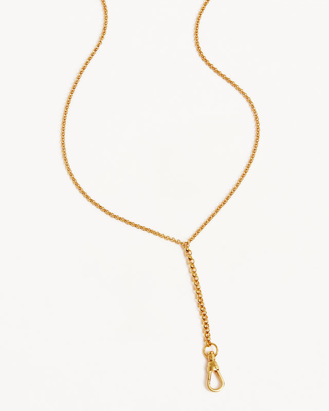 18k Gold Vermeil Your Story Albert Clasp Lariat Necklace