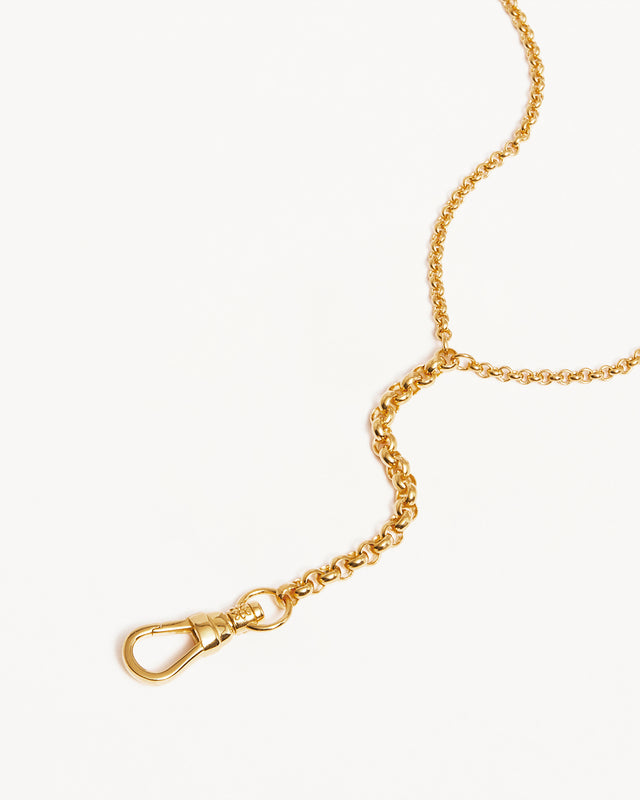 18k Gold Vermeil Your Story Albert Clasp Lariat Necklace