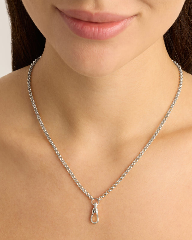 Sterling Silver Your Story Albert Clasp Necklace