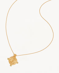 18k Gold Vermeil Shield Necklace