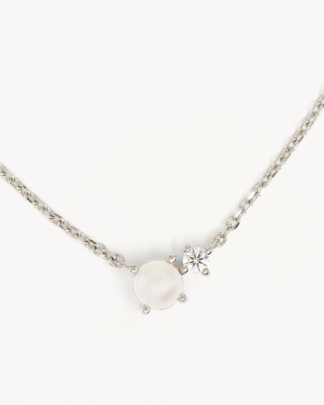 Sterling Silver Serenely Yours Pearl Necklace