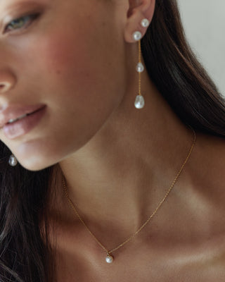18k Gold Vermeil Floating On Air Pearl Necklace – by charlotte