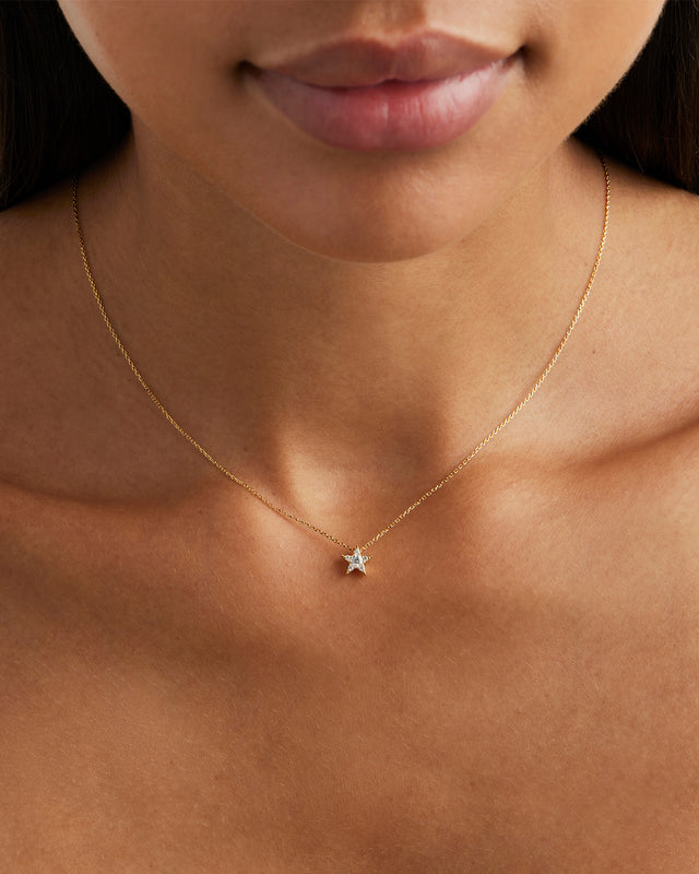 9k Solid Gold Estelle Lab-Grown Diamond Necklace