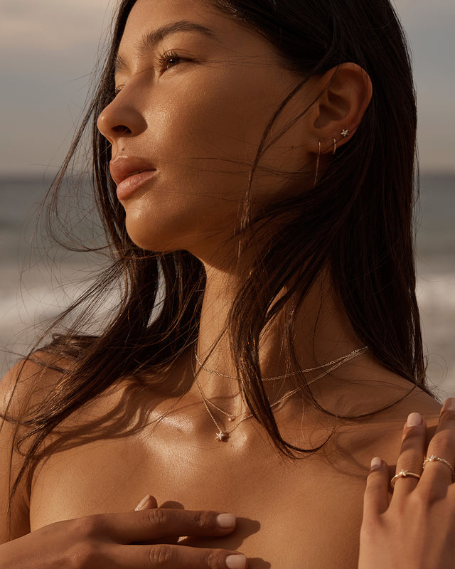 9k Solid Gold Estelle Lab-Grown Diamond Necklace