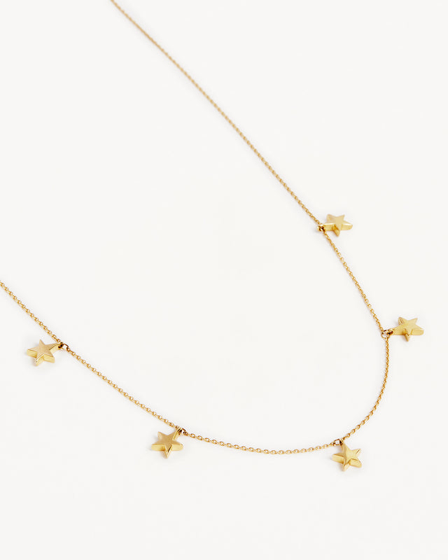 9k Solid Gold Star Bright Necklace