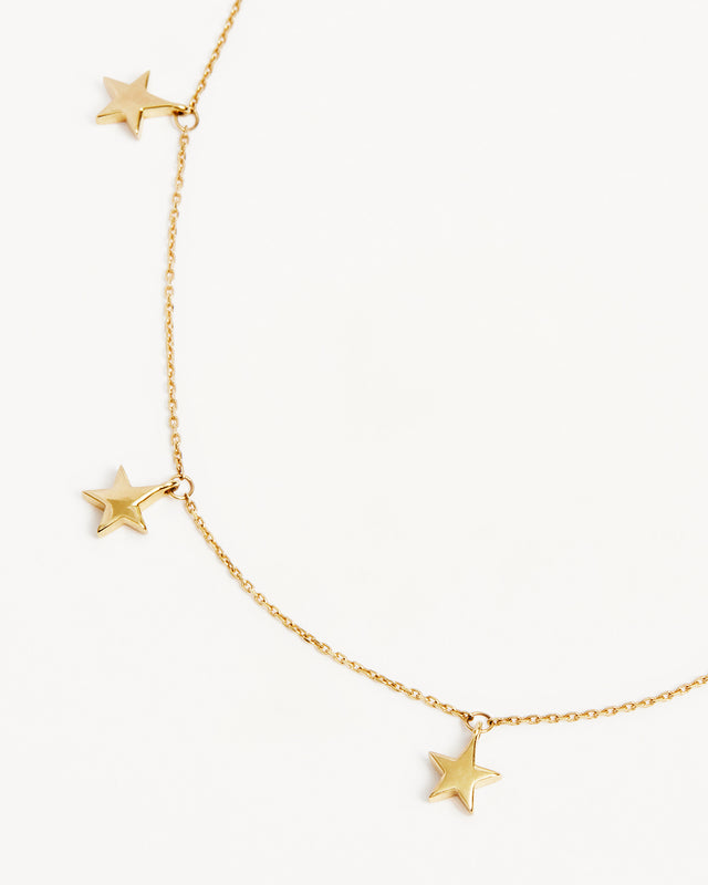 9k Solid Gold Star Bright Necklace