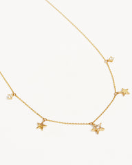 9k Solid Gold Stargazer Lab-Grown Diamond Necklace