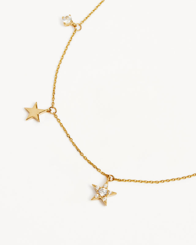 9k Solid Gold Stargazer Lab-Grown Diamond Necklace