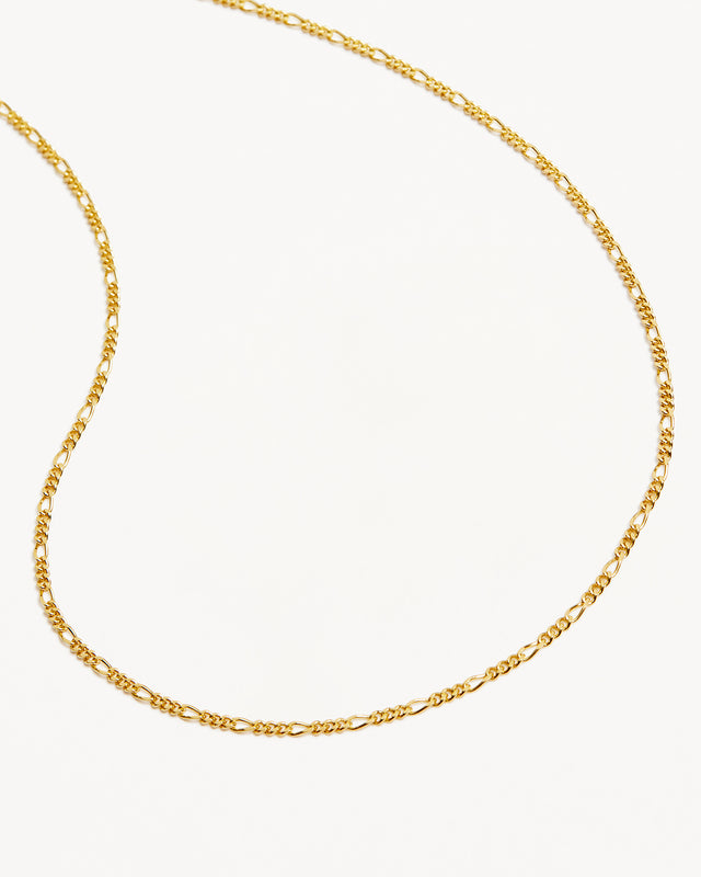 9k Solid Gold 18" Figaro Chain Necklace