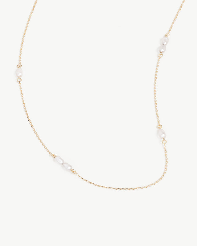 9k Solid Gold Serene Dreams Pearl Choker