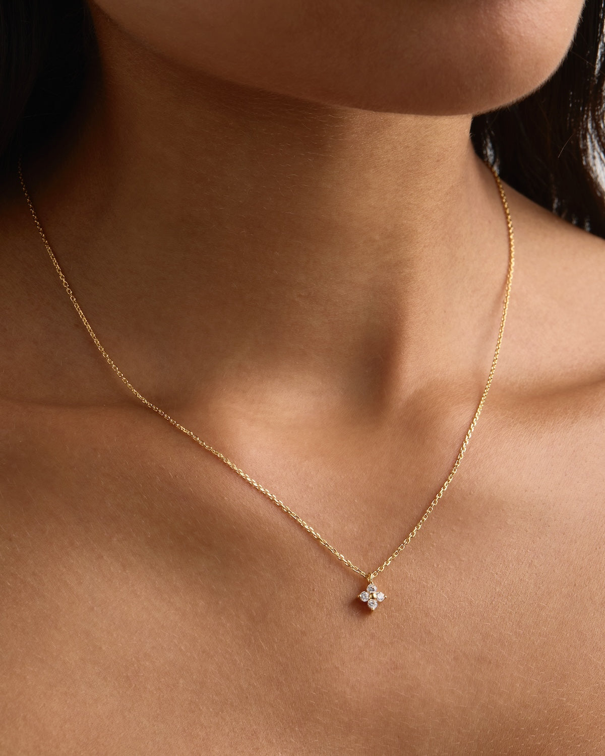 18k Gold Vermeil Crystal Bloom Necklace – by charlotte