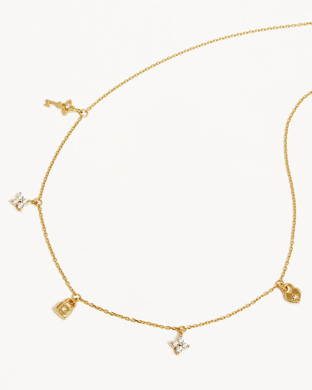 18k Gold Vermeil Love Unlocked Charm Choker