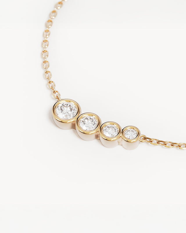 18k Gold Plated Crystal Dew Necklace